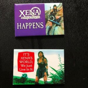Vintage Xena Warrior Princess Magnets -Official